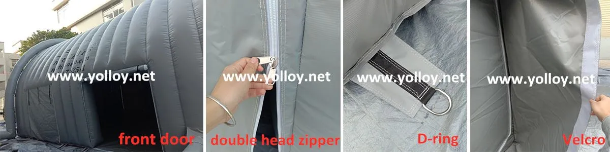 Details of inflatable spray booth car tent (2)