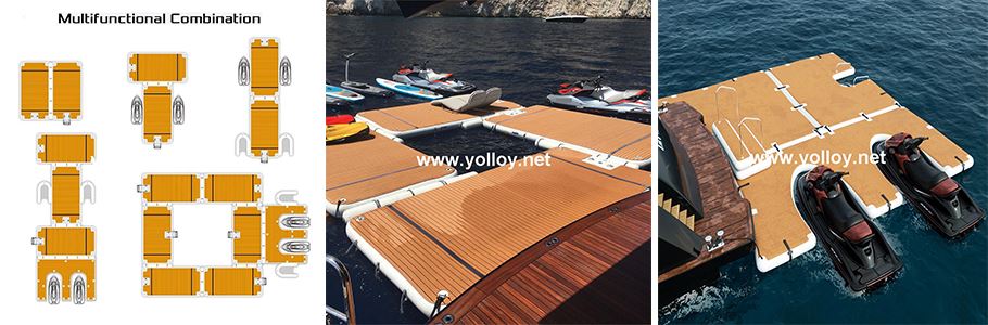 product-800-264 modular connected by many elements in different shape inflatable floating platform