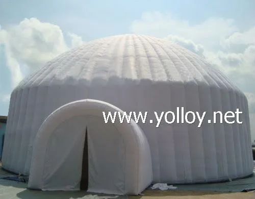 Nadmuchiwany biały namiot kopułowy Igloo