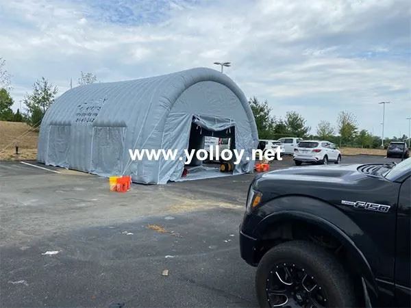 Nadmuchiwany namiot samochodowy z kabiną lakierniczą